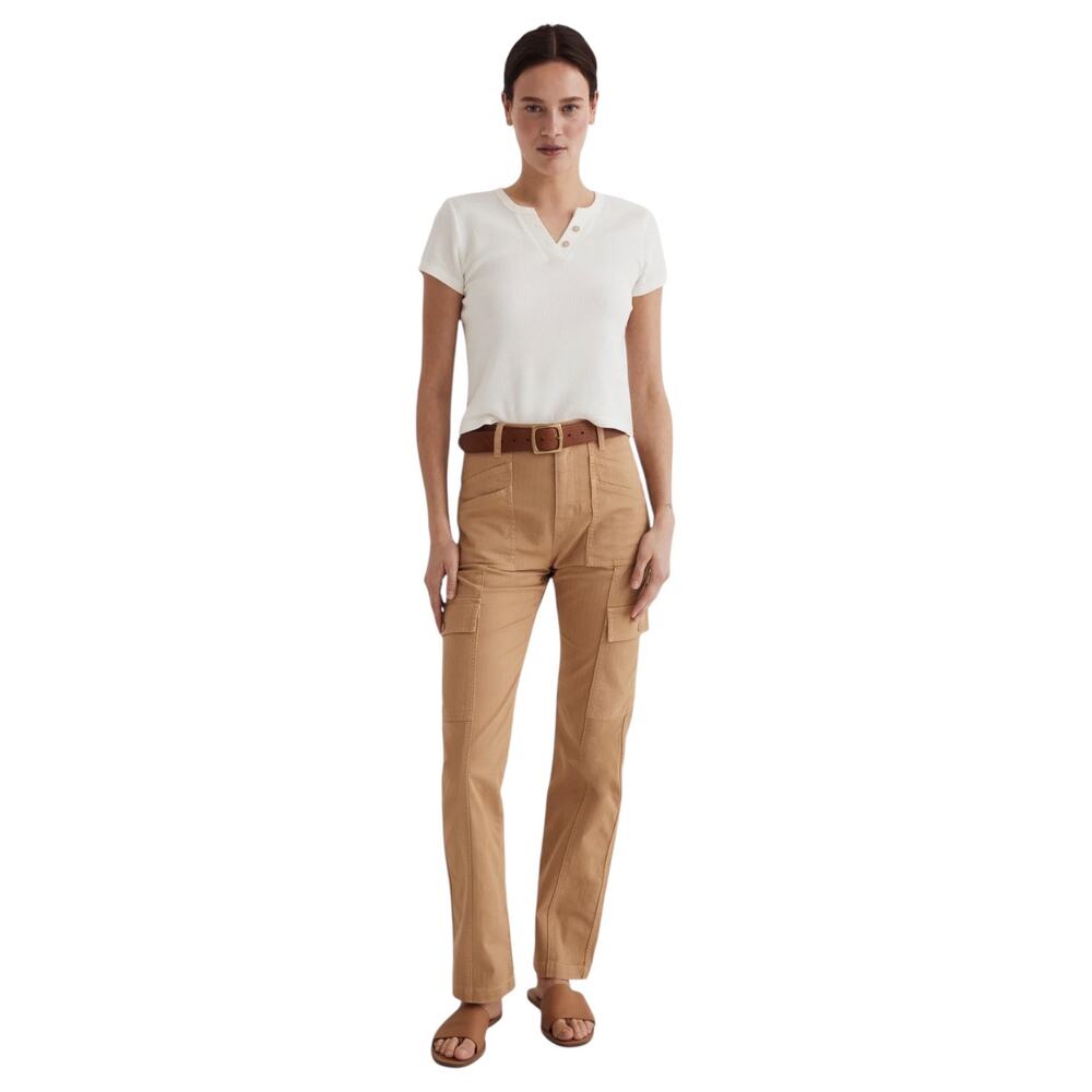 Madewell Pants Womens 25 Brown 90s Straight Cargo Pockets Slacks Retro Boho
